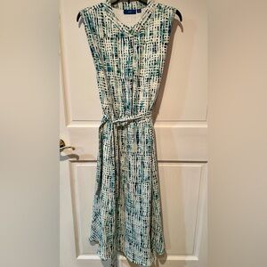 Apt. 9 Teal and White Maxi Dress Womens large